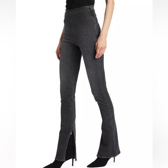 NWT EB Denim High Rise Stretch Split Hem Jeggings Gradeschool Side Zip XSmall - Picture 3 of 14